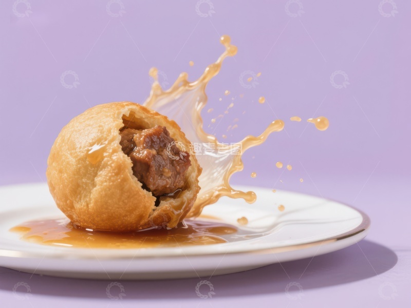 高清大图下载【趣麦麦图】酥皮点心爆浆瞬间