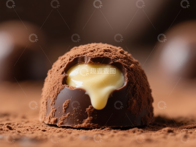 高清大图下载【趣麦麦图】巧克力甘纳许特写