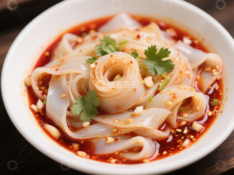 高清大图下载【趣麦麦图】红油凉皮，美味传统小吃