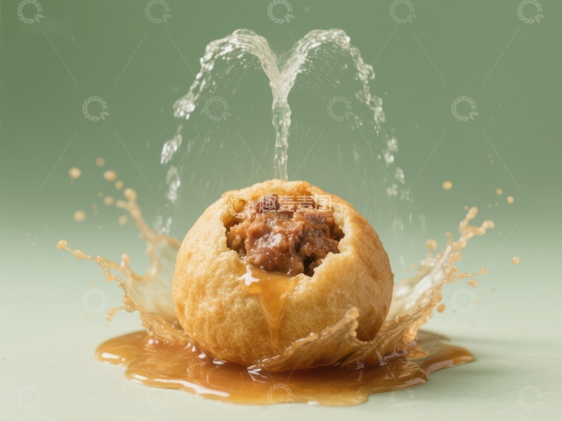 高清大图下载【趣麦麦图】酥皮点心爆浆瞬间