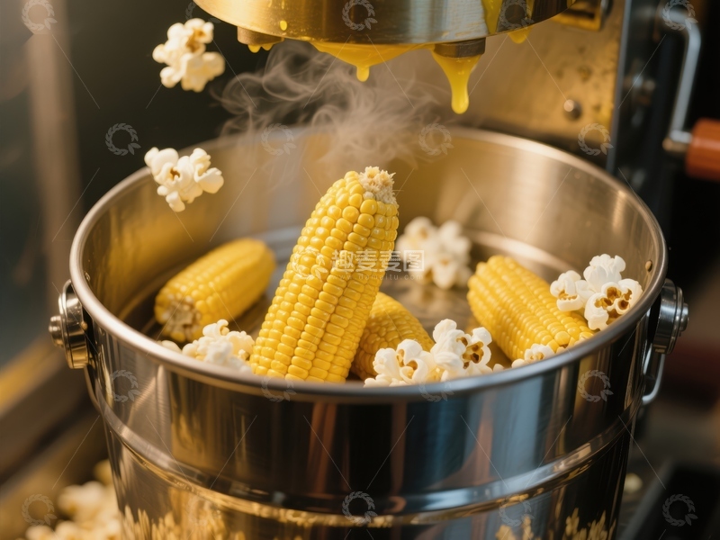 高清大图下载【趣麦麦图】爆米花与玉米的美味瞬间