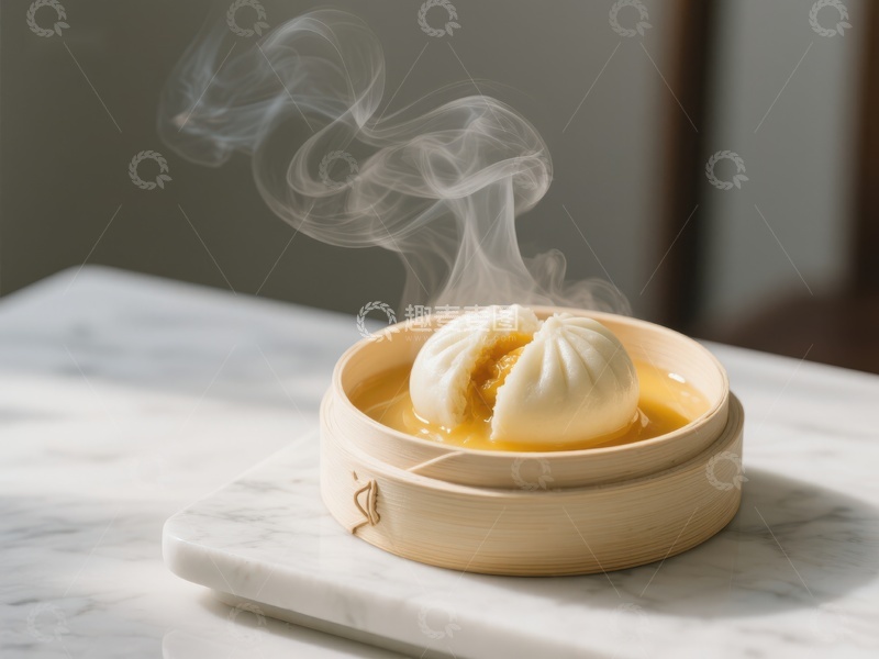 高清大图下载【趣麦麦图】热气腾腾的小笼包