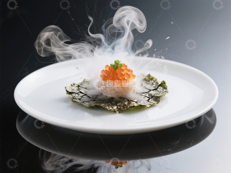 高清大图下载【趣麦麦图】烟雾缭绕的精致料理