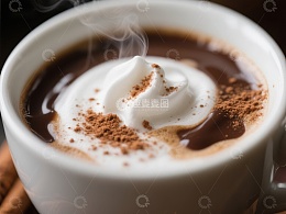 热巧克力配奶油和肉桂