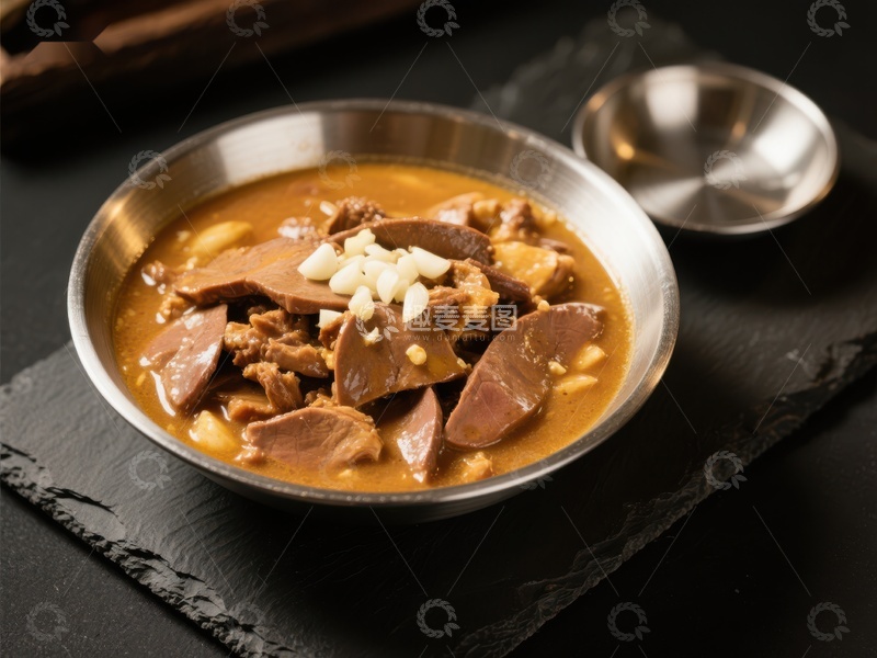 高清大图下载【趣麦麦图】美味炖菜，搭配蒜末点缀