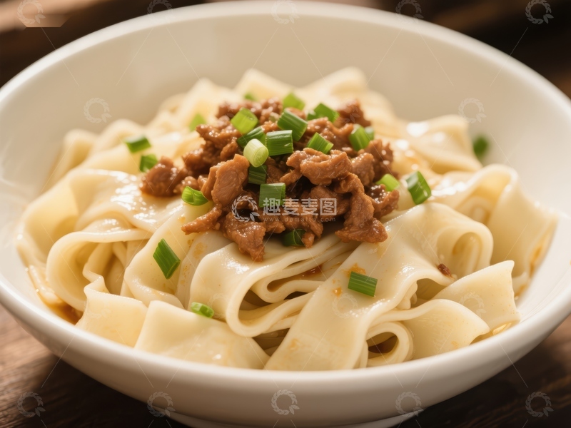 高清大图下载【趣麦麦图】肉酱拌面，鲜香诱人