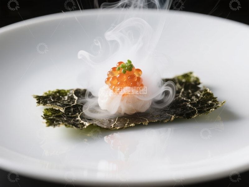 高清大图下载【趣麦麦图】烟雾缭绕的精致料理