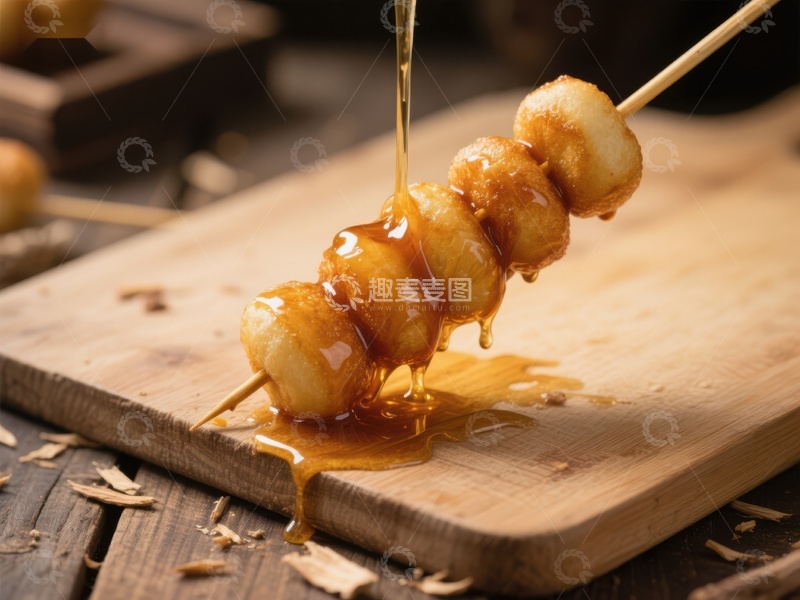 高清大图下载【趣麦麦图】蜂蜜浇灌的串烧美食