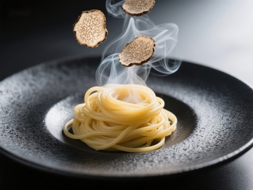 热腾腾的意面配松露片