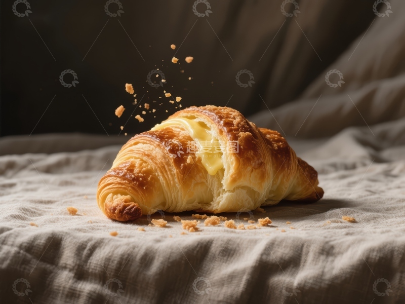高清大图下载【趣麦麦图】新鲜出炉的黄油羊角面包