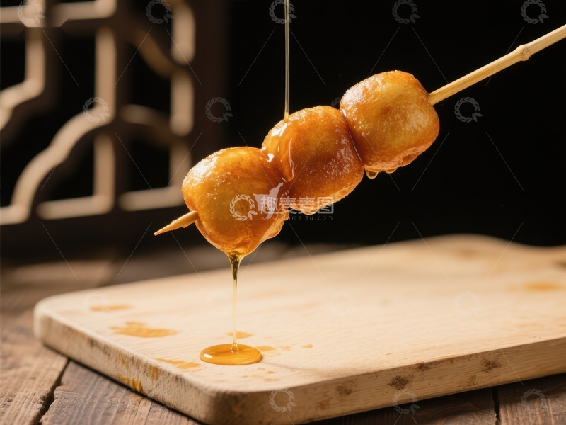 高清大图下载【趣麦麦图】糖浆滴落的甜品串