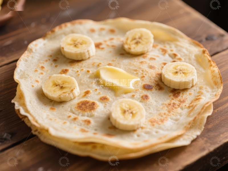 高清大图下载【趣麦麦图】香蕉黄油煎饼
