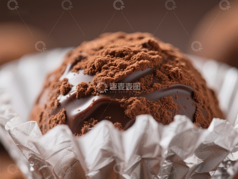 高清大图下载【趣麦麦图】巧克力糖衣甜点特写