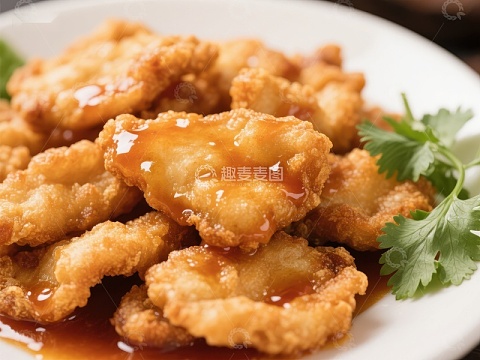 酥脆炸鸡配甜酱