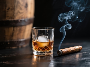 威士忌与雪茄的静谧时光