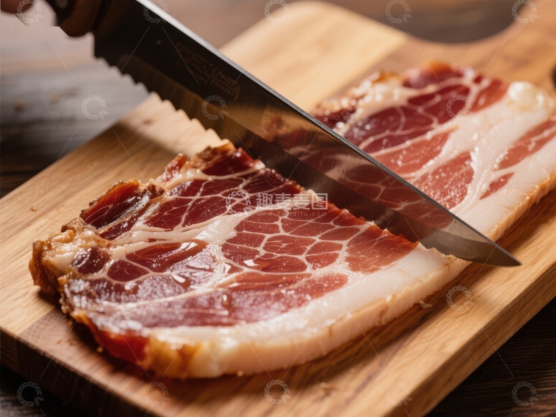 高清大图下载【趣麦麦图】切片火腿的特写镜头