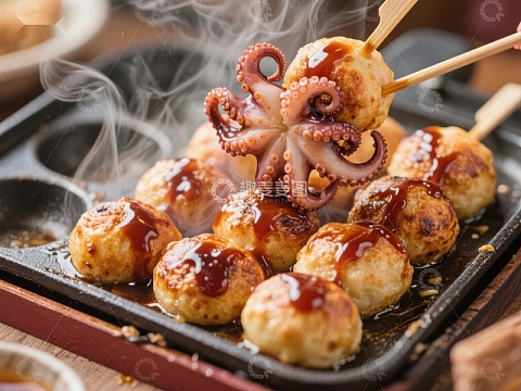 热腾腾的章鱼小丸子