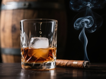 威士忌与雪茄的静谧时光