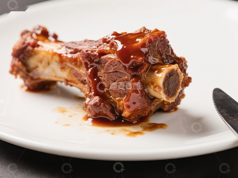 高清大图下载【趣麦麦图】酱汁淋漓的烤排骨