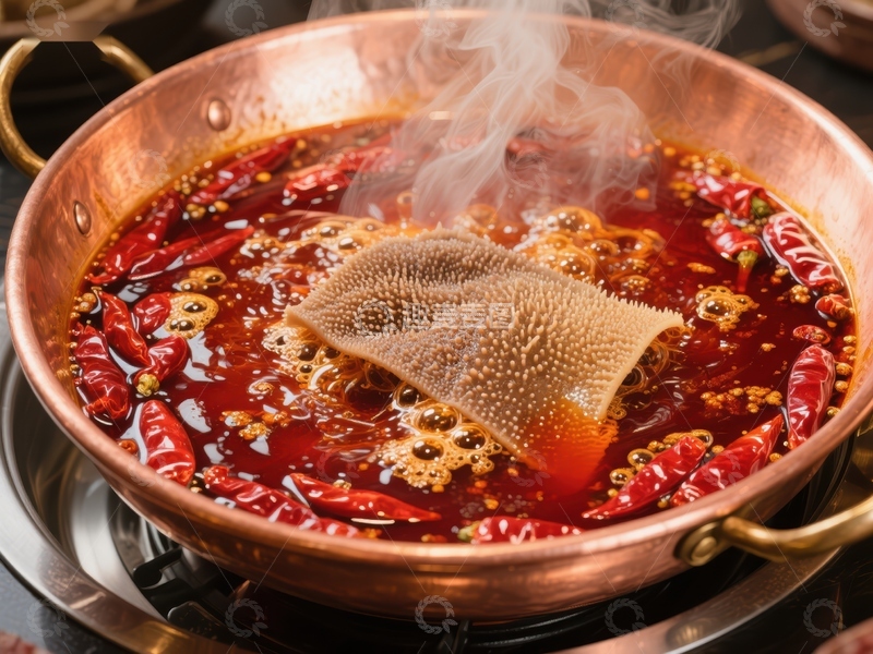 高清大图下载【趣麦麦图】热气腾腾的麻辣火锅
