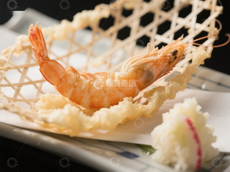 高清大图下载【趣麦麦图】金黄酥脆的天妇罗虾