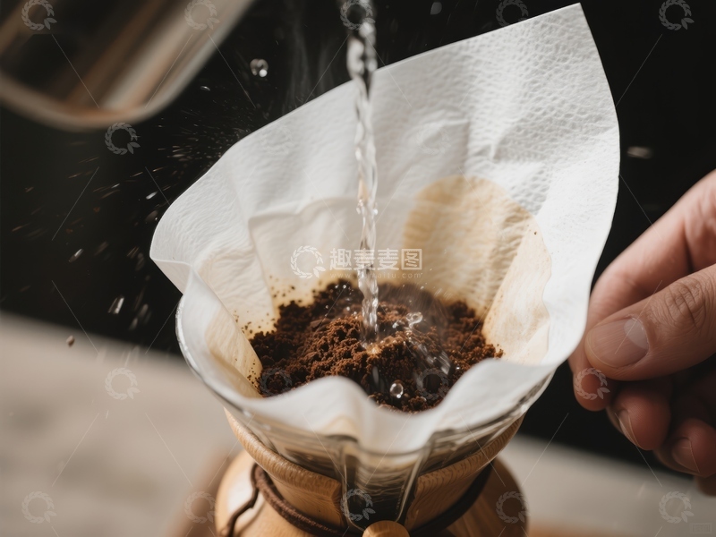 高清大图下载【趣麦麦图】手工冲泡咖啡的瞬间