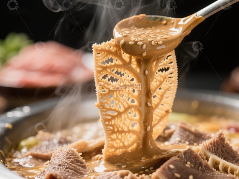 高清大图下载【趣麦麦图】热气腾腾的火锅涮毛肚