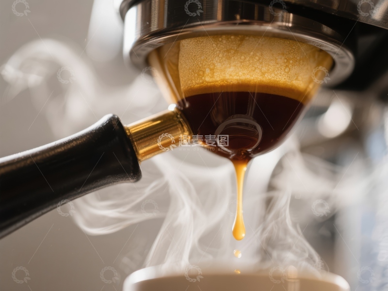 高清大图下载【趣麦麦图】咖啡机萃取浓郁咖啡