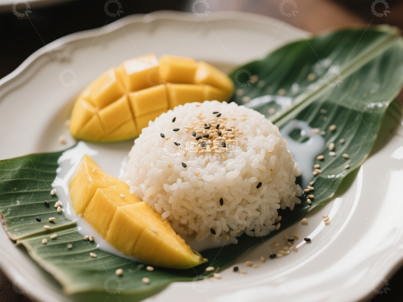 高清大图下载【趣麦麦图】芒果糯米饭，传统美食