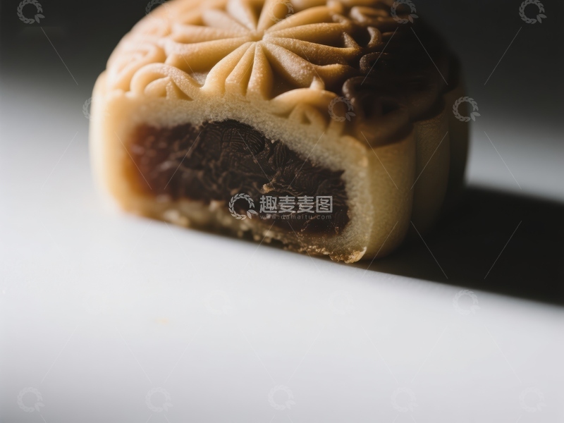 高清大图下载【趣麦麦图】精美的月饼切面展示