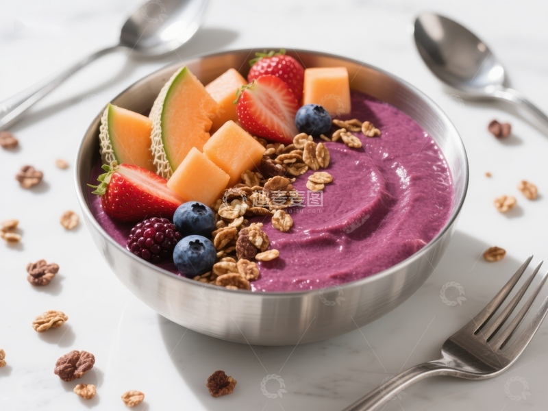 高清大图下载【趣麦麦图】水果燕麦酸奶碗