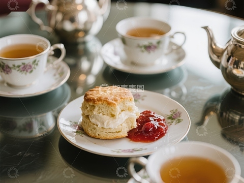 英式下午茶与松饼