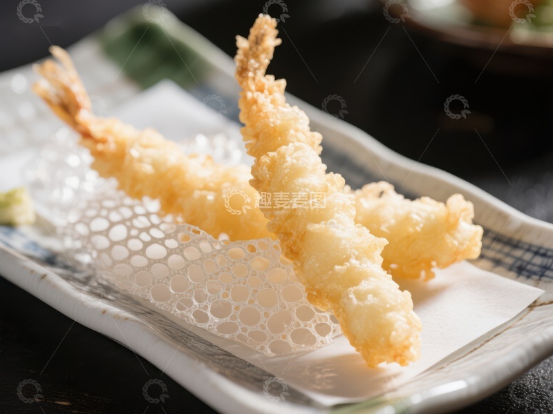 高清大图下载【趣麦麦图】金黄酥脆的天妇罗虾