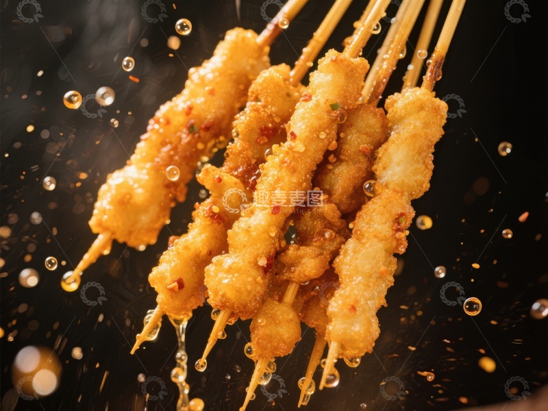 高清大图下载【趣麦麦图】香辣串烧美食特写