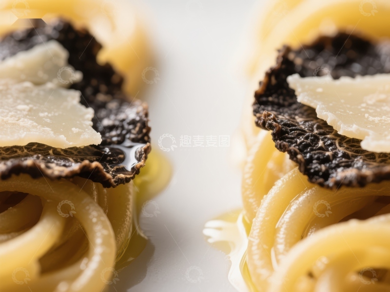 高清大图下载【趣麦麦图】黑松露意面特写