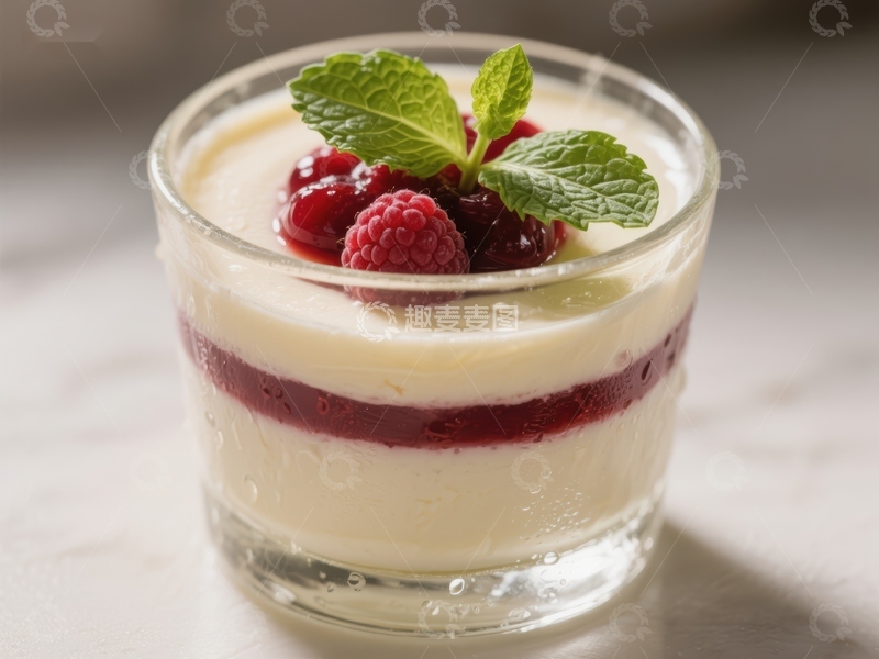 高清大图下载【趣麦麦图】覆盆子奶油甜点