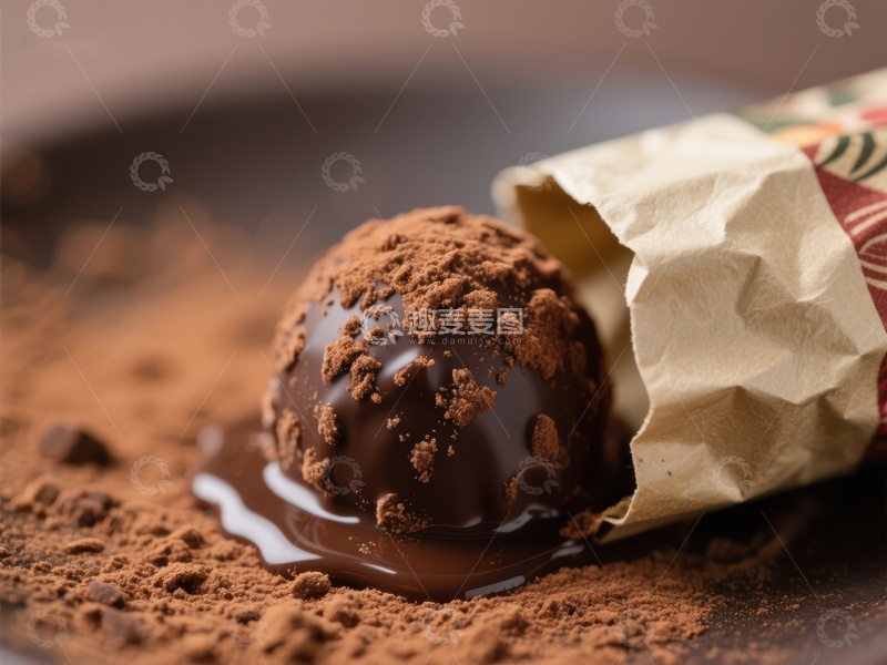 高清大图下载【趣麦麦图】巧克力球与可可粉的完美结合