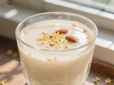 桂花坚果牛奶饮品