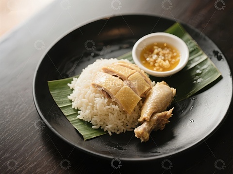 海南鸡饭配姜葱油