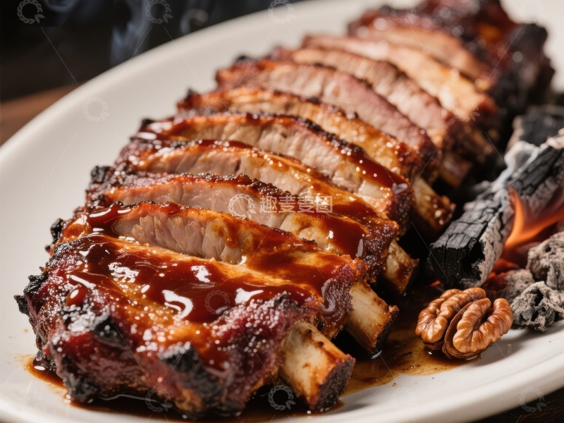 高清大图下载【趣麦麦图】美味烤肋排配烧烤酱
