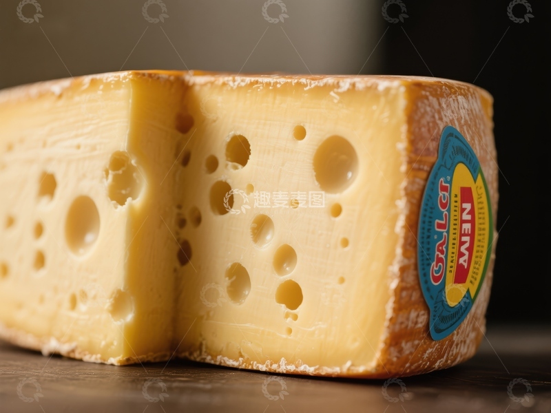 高清大图下载【趣麦麦图】带有孔洞的奶酪切面