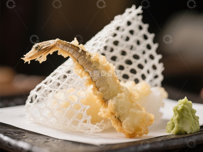 高清大图下载【趣麦麦图】天妇罗海马配芥末酱