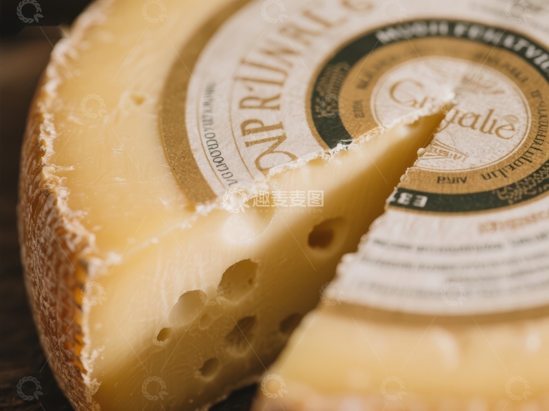 高清大图下载【趣麦麦图】切开的奶酪轮特写
