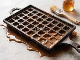 蜂蜜流淌的华夫饼模具