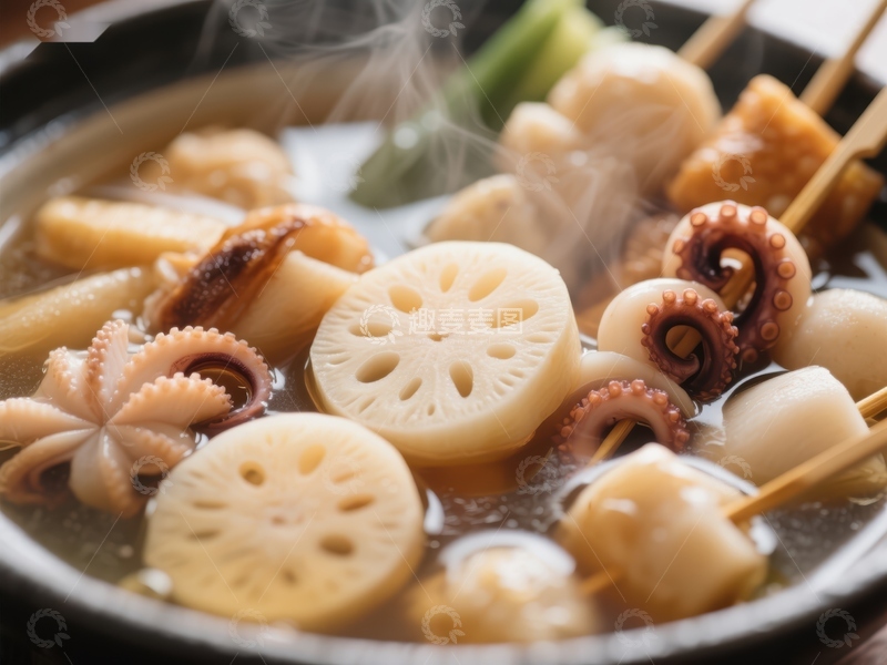 高清大图下载【趣麦麦图】热气腾腾的火锅美食