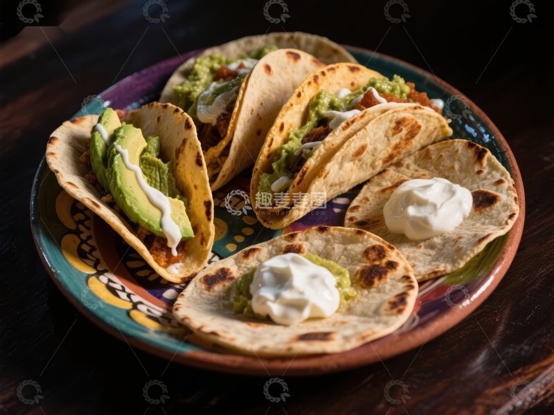 高清大图下载【趣麦麦图】五彩缤纷的墨西哥玉米饼