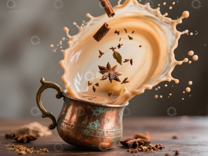 高清大图下载【趣麦麦图】香料热饮飞溅瞬间