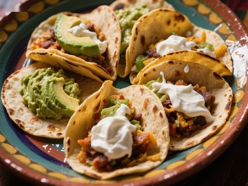 色彩斑斓的墨西哥风味玉米饼