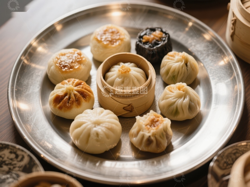 高清大图下载【趣麦麦图】精致中式点心盘摆设