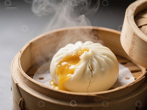 热腾腾的流沙包